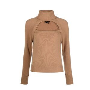 PAIGE cut-out detail roll-neck sweater
